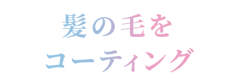 髪の毛をコーティング